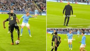 De Bruyne perdió un balón ante Militao en el complemento y esto desató el enfado de Guardiola en el banquillo.