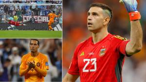 Emiliano Martínez se convirtió en figura en la tanda de penales en la que Argentina eliminó a Países Bajos.