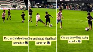 Los hijos de Messi jugaron tras el triunfo del Inter Miami y el más pequeño exhibió toda su destreza