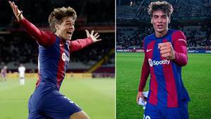 Marc Guiu ingresó de cambio y solo le bastaron 23 segundos para anotar su primer tanto como azulgrana.