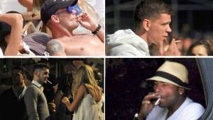 Los famosos futbolistas profesionales que han sido sorprendidos fumando.