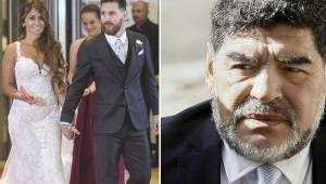 Diego Armando Maradona no fue invitado a la boda de Lionel Messi.