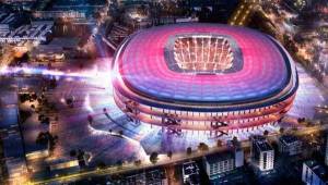 Así será el nuevo Camp Nou por la noche.