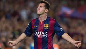 Lionel Messi celebró su gol oficial 400 ante el Valencia en el Camp Nou.