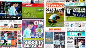 Messi acapara las portadas de los medios impresos de Argentina.