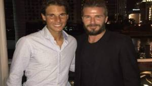 Rafael Nadal, aparece junto a David Beckham en Miami donde el tenista español se alista para el torneo de Miami.