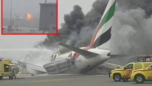 El avión comenzó a agarrar fuego luego de un complicado aterrizaje.