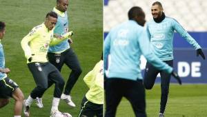 Neymar y Benzema estará hoy cara a cara en este amistoso internacional.