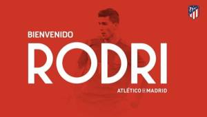 'Rodri' jugará por las próximas cinco temporadas con el Atlético de Madrid.