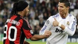 Ronaldinho y Cristiano Ronaldo se enfrentaron en varias ocasiones.
