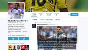 Mario Martínez dedicó varios mensajes en Twitter a Lionel Messi.