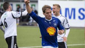 Pablo Punyed celebrando un gol en Islandia con su antiguo club, el Stjarnan. (FOTO: Alchetron)