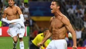 Cristiano Ronaldo al celebrar el gol del triunfo de Real Madrid.
