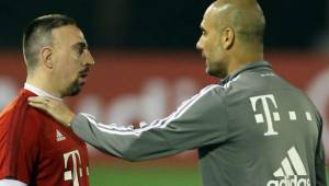 Franck Ribery y Pep Guardiola tuvieron que compartie vestuario en el Bayern Munich.