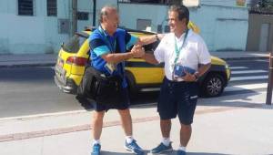 Julio Olarticoechea y Jorge Luis Pinto se encontraron en Río de Janeiro.