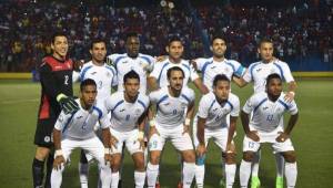 Selección de Nicaragua durante el juego de ida ante Haití, en el repechaje clasificatorio para la Copa Oro 2017.