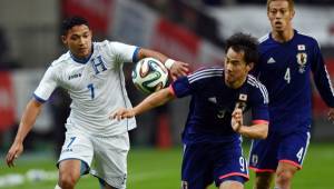 Emilio Izaguirre disputó los 90 minutos en la goleada que Honduras recibió contra Japón.