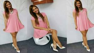 La hermosa Irene Castillo, presentadora del programa 60 Minutos de Megavisión.
