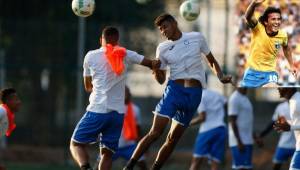 La Selección de Honduras entrenó este martes en la sede del Flamengo.