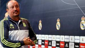 Rafa Benítez, técnico del Real Madrid, a su llegada a la rueda de prensa. EFE