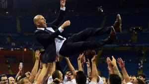Zidane declaró que detrás de este título hay 'mucho trabajo de meses', más de los cinco que lleva él como entrenador. Foto AFP