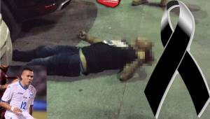 El cuerpo de Arnold Peralta quedó tirado en el estacionamiento del centro comercial donde fue ultimado. FOTO: Cortesía RedInformativa
