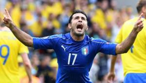 Eder Citadin Martins fue el autor del gol de Italia ante Suecia. Foto AFP.