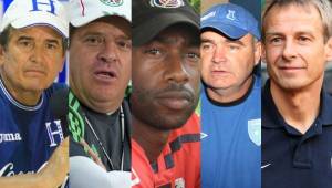 Jorge Luis Pinto, Miguel Herrera, Paulo Wanchope, Ivan Sopegno y Jurgen Klinsmann.