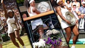 Serena Williams durante sus festejos.