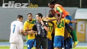 Guayana no parecía un rival complicado para Honduras, pero terminó ganando el juego de ida. Foto Cortesía France-Guyane