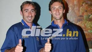 Marcelo Verón y Mauricio Pacini han sido dos de los grandes referentes que tuvo el Motagua por su gran olfato goleador que presentaron. Foto Archivo DIEZ