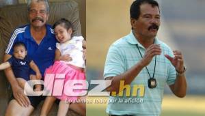 Así luce el entrenador Hernán García quien se recupera de la dura enfermedad en Estados Unidos donde vive con su hija. Aquí con sus nietas y como lucía antes.
