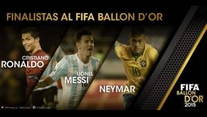 Cristiano Ronaldo y Messi ya han ganado el Balón de Oro; Neymar, primera vez finalista.