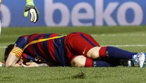 El crack del Barcelona se fue lesionado al minuto 8 contra Las Palmas.