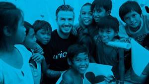 La relación de Beckham con Unicef se estableció en 2005, año en que el exfutbolista se convirtió en embajador.
