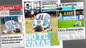 En Argentina opacó el título de Chile de la Copa América la renuncia de Messi.