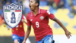 El joven goleador Andy Reyes firmó recientemente con el Pachuca de México.