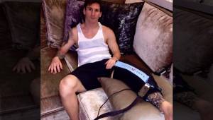 Leo Messi mostró en redes sociales cómo se recupera de su lesión y advierte que regresará 'mas fuerte'. Foto Facebook