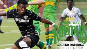 Walter 'Black' Ramírez espera poder triunfar en su nuevo equipo en la NASL. FOTO: Agencias y Tampa Bay Rowdies