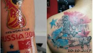 Estos fueron los dos tatuajes hechos sobre la clasificación al mundial de Panamá.