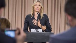 María Sharapova anunció en conferencia de prensa que dio positivo en una prueba antidopaje.