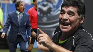 Diego Maradona y Jorge Luis Pinto son dos polémicos personajes del fútbol que en la última semana han tenido un cruce de palabras. Fotos DIEZ