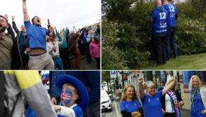Los islandeses han salido a las calles a festejar su histórico triunfo a Inglaterra.