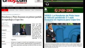 La prensa internacional criticó duramente la derrota de Honduras ante la humilde Guayana Francesa.