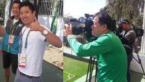 Los periodistas de Corea del Sur en la cobertura de la Selección de Honduras en el entreno de este viernes en Belo Horizonte. Fotos Juan Salgado, Enviado Especial