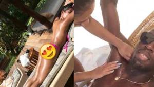 Usain Bolt subió estas fotos candentes de su novia a Snapchat.