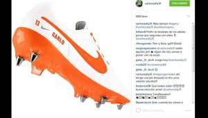 Carlo Costly presentó en su cuenta de Instagram los botines que utilizará en esta temporada y podría lucirlos con Real España.