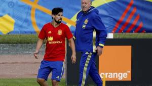 Nolito durante un entrenamiento con la selección de España. Foto AFP.