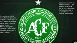 Chapecoense agregó dos estrellas a su escudo, una de ellas en honor a los jugadores que fallecieron.