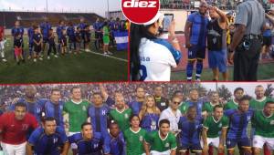 Varias de las leyendas del fútbol de Honduras juegan un partido amistoso ante México. FOTOS: Cortesía Jorge Hidalgo Cardona.